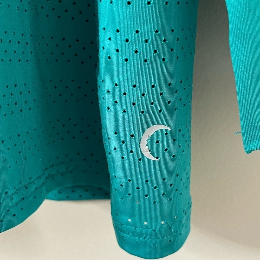 Zyia Active Chill Perforated Long Sleeve Top Size XXL Green - Picture 5 of 7